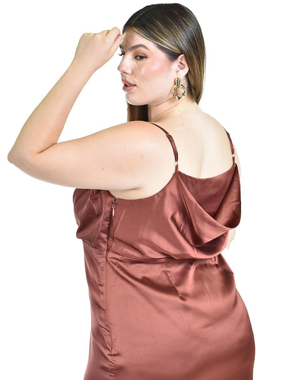 Vestido maxi de fiesta escote Cuadrado