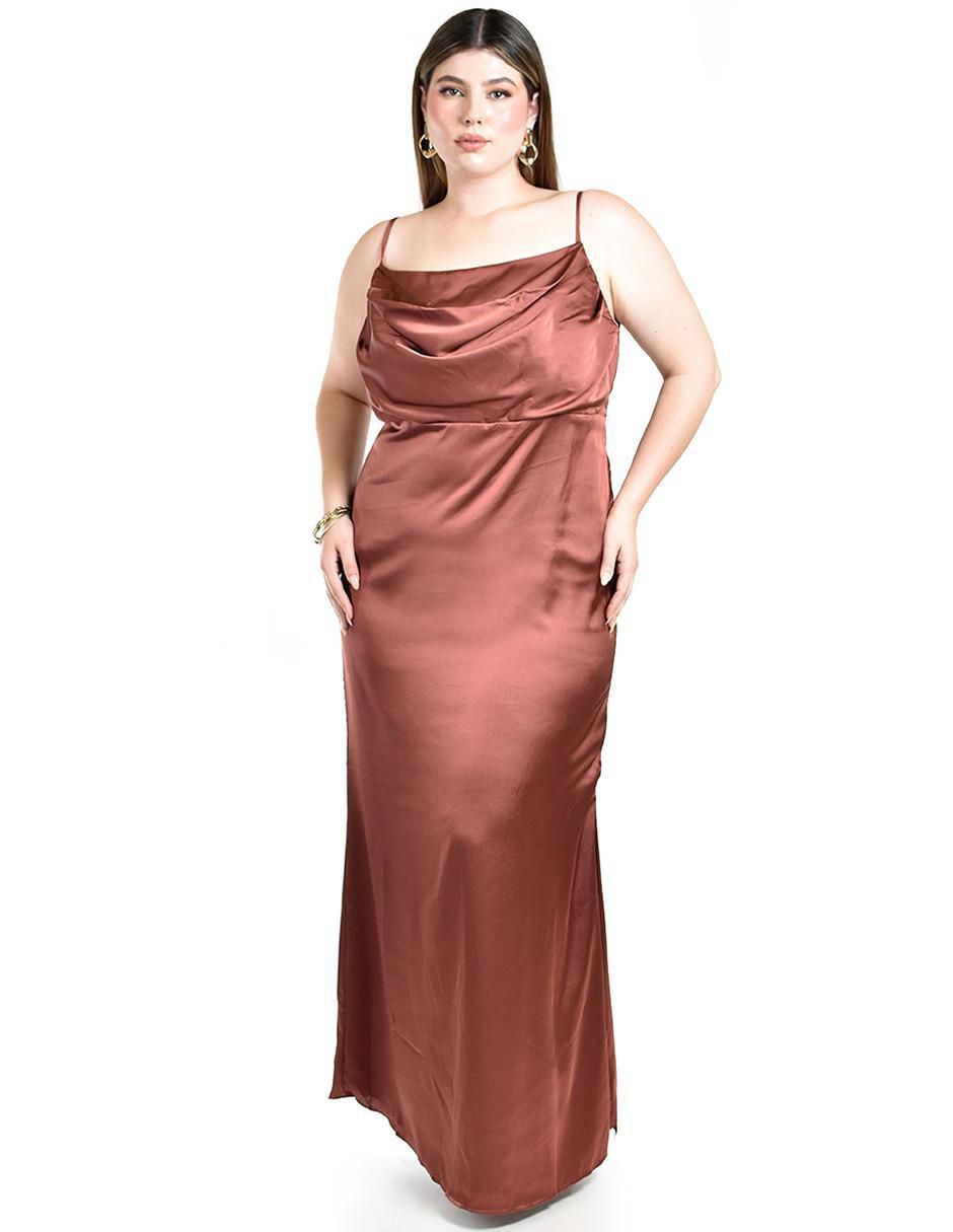 Vestido maxi de fiesta escote Cuadrado