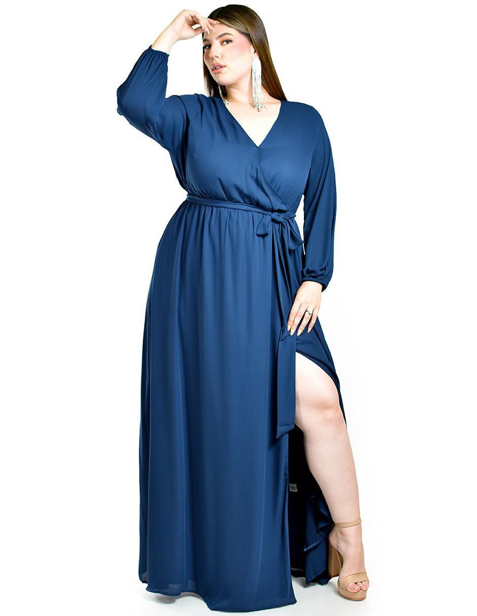 Vestido maxi de fiesta escote V