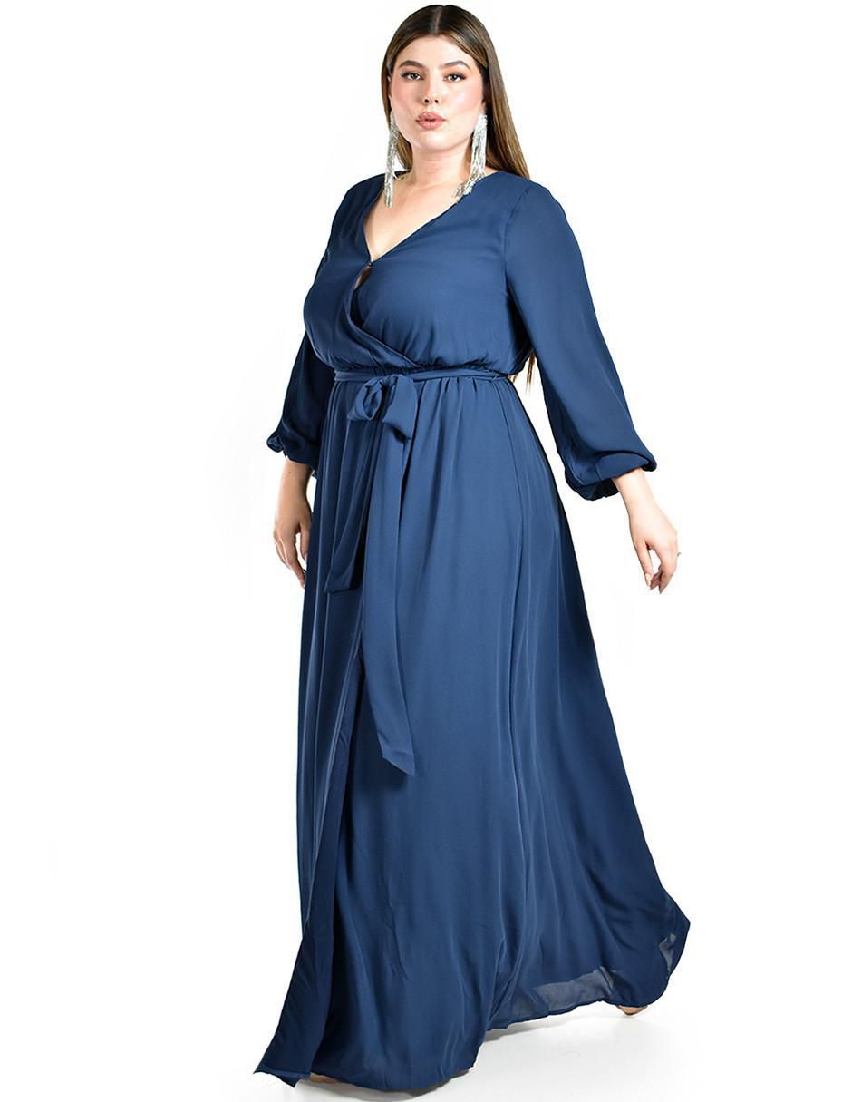 Vestido maxi de fiesta escote V 5