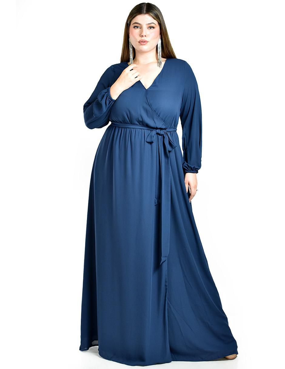 Vestido maxi de fiesta escote V