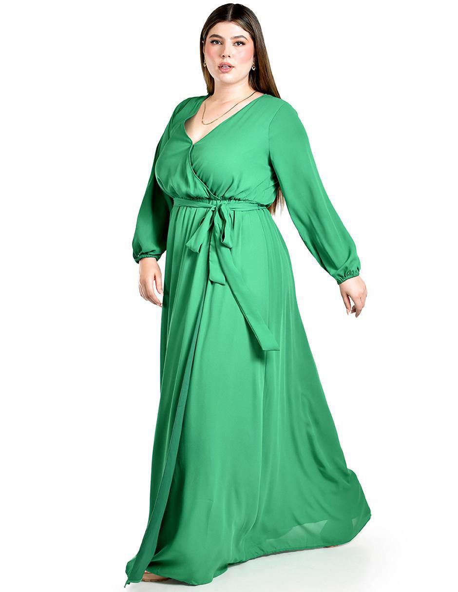 Vestido maxi de fiesta escote v 5