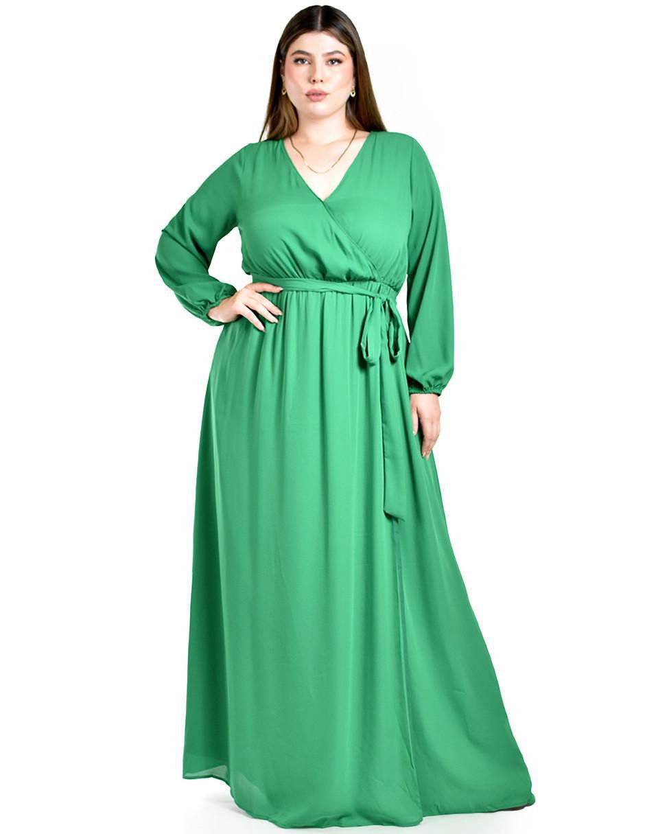Vestido maxi de fiesta escote V