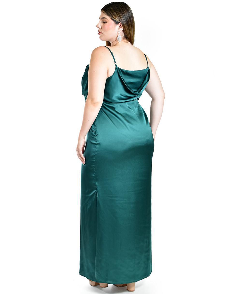Vestido maxi de fiesta escote Cuadrado