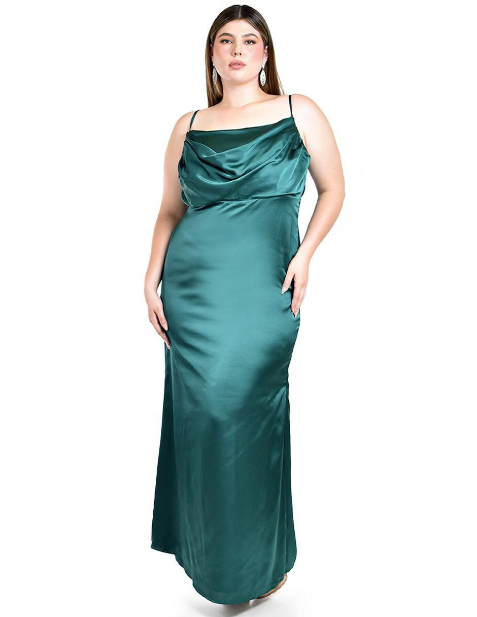 Vestido maxi de fiesta escote Cuadrado