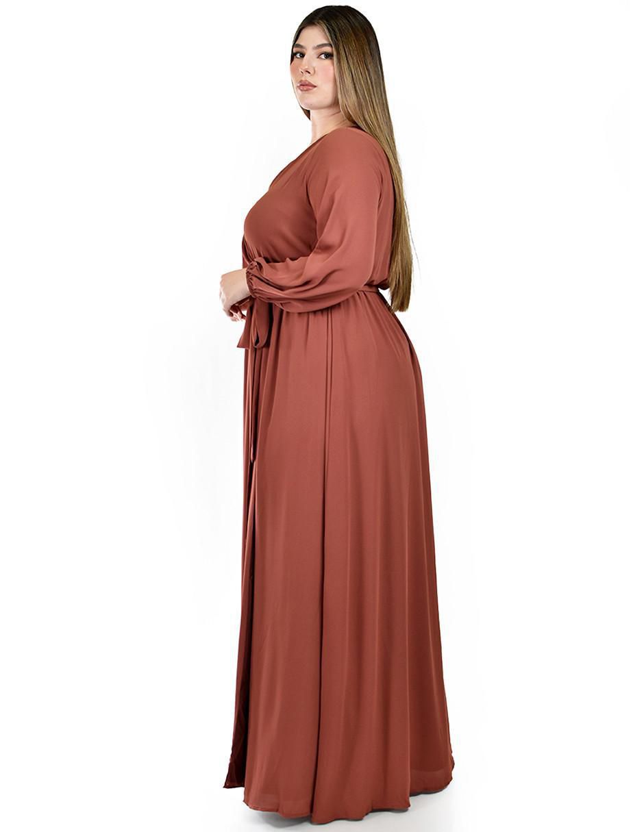 Vestido maxi de fiesta escote V 5