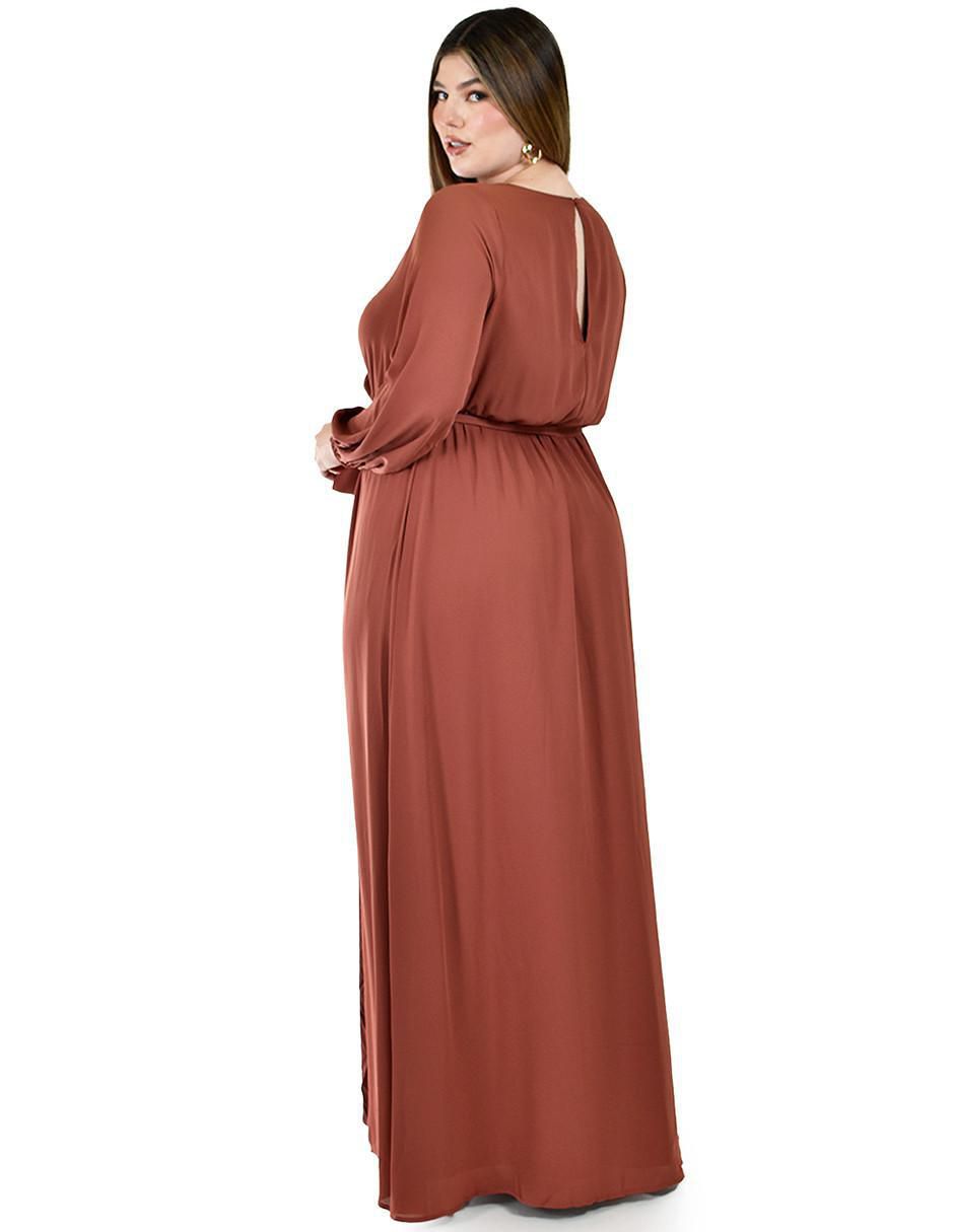 Vestido maxi de fiesta escote V