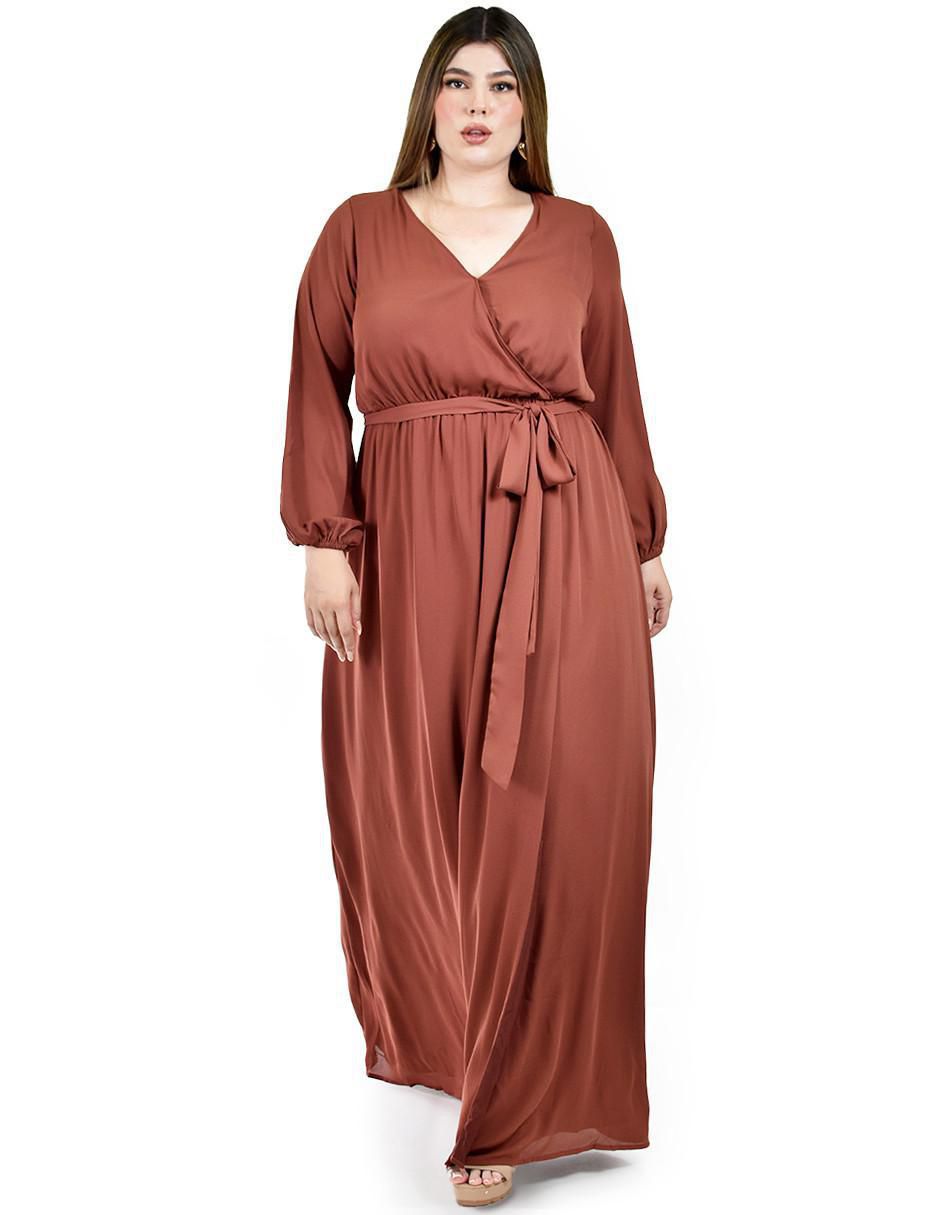 Vestido maxi de fiesta escote V
