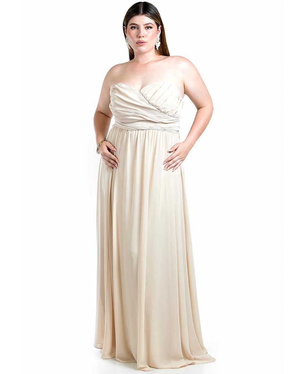 Vestido maxi de fiesta escote Corazón