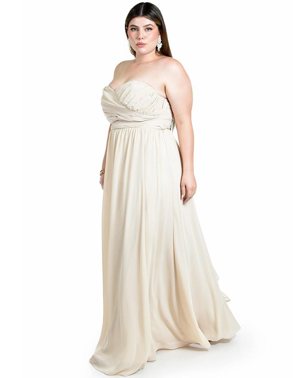 Vestido maxi de fiesta escote Corazón 8