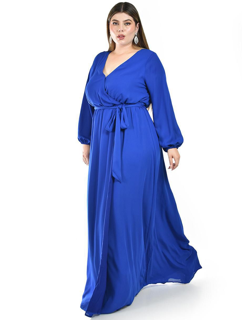 Vestido maxi de fiesta escote V 5