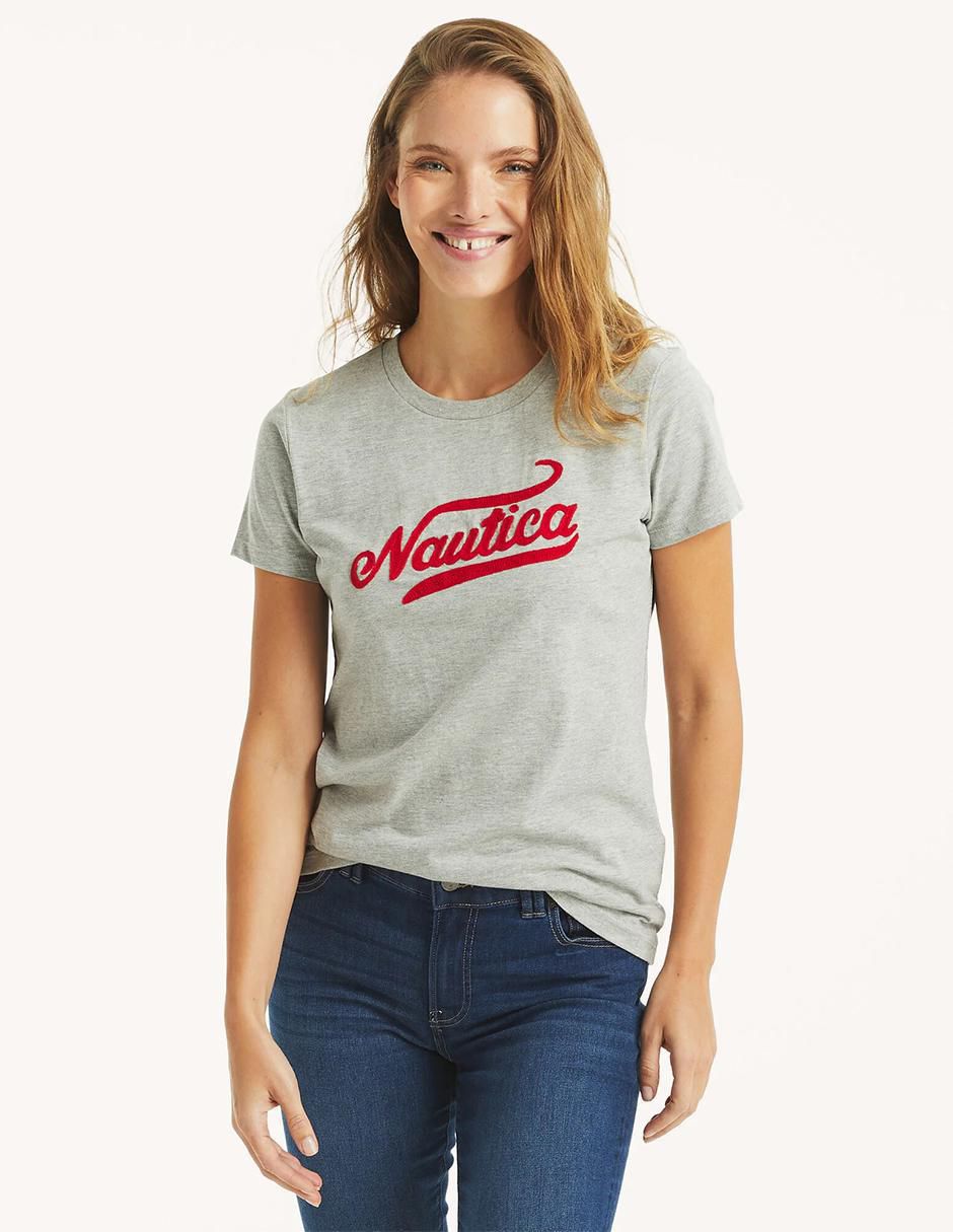Playera manga corta cuello redondo para mujer