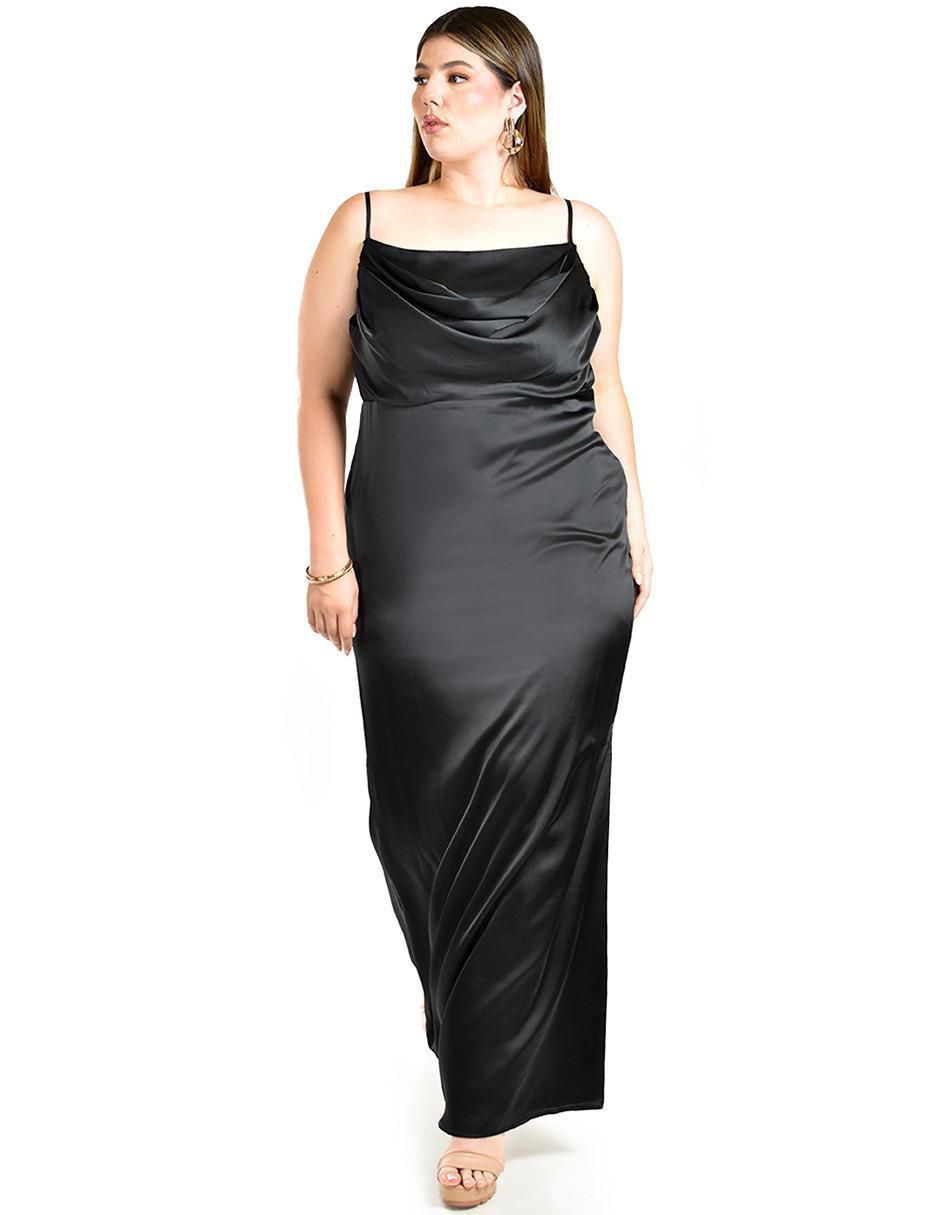 Vestido maxi de fiesta escote Cuadrado