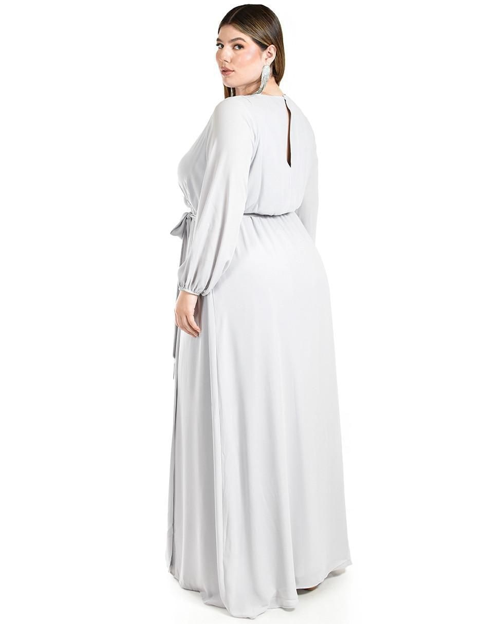 Vestido maxi de fiesta escote V