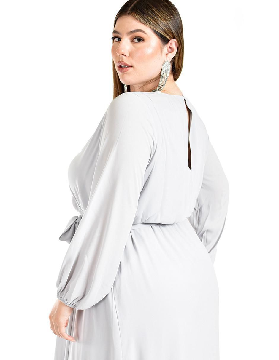 Vestido maxi de fiesta escote V