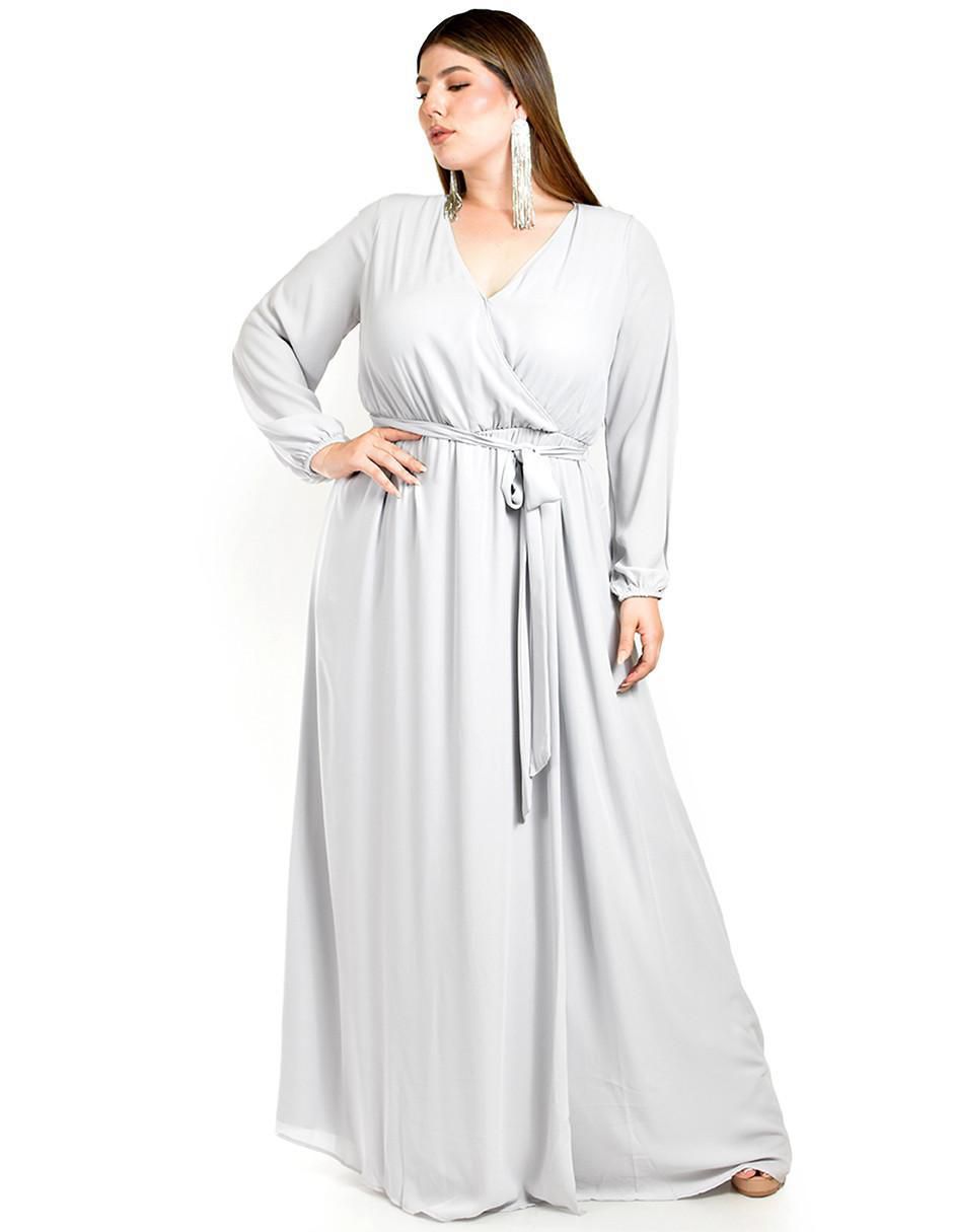 Vestido maxi de fiesta escote V