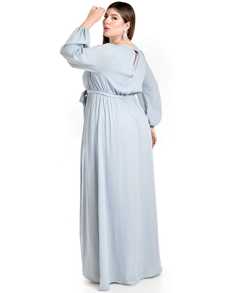 Vestido maxi de fiesta escote V