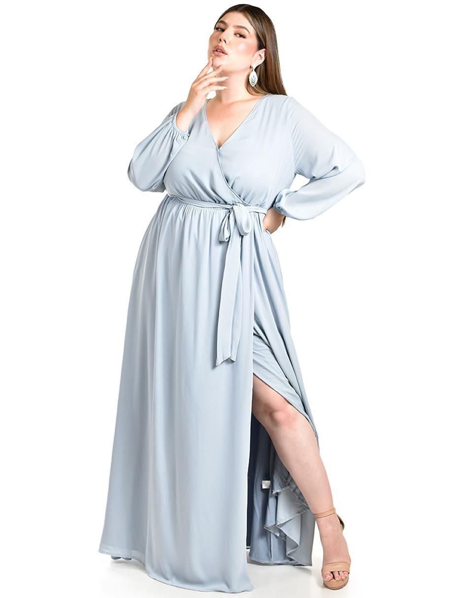 Vestido maxi de fiesta escote V