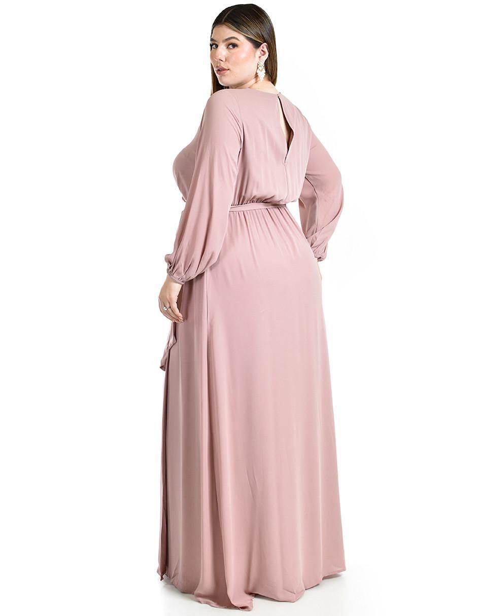 Vestido maxi de fiesta escote V 4