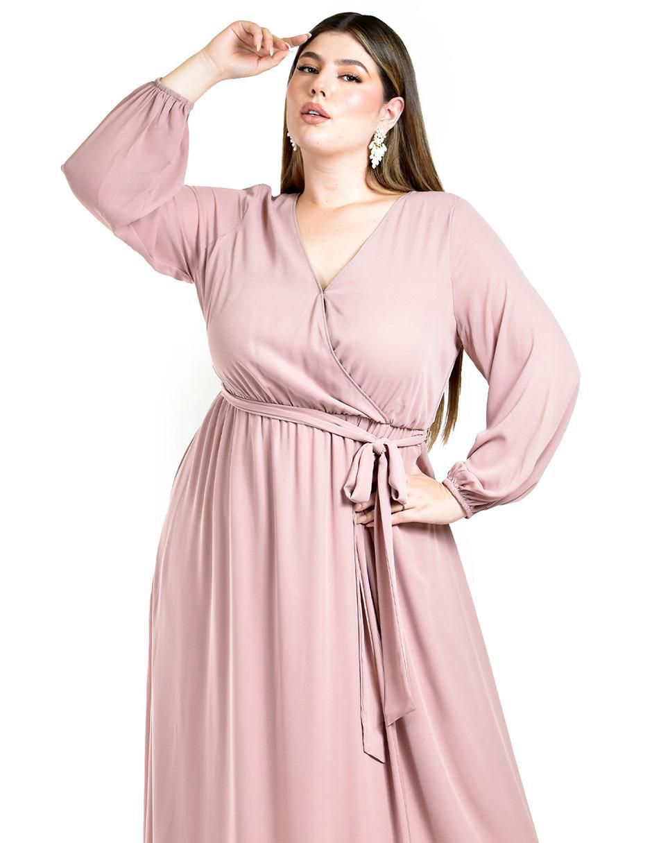 Vestido maxi de fiesta escote V 3