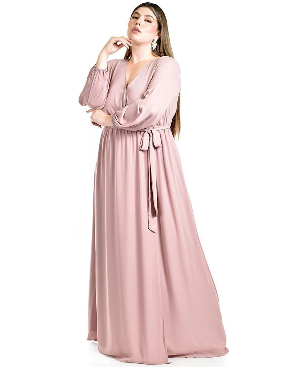 Vestido maxi de fiesta escote V 2