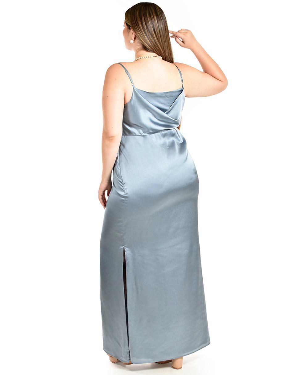 Vestido maxi de fiesta escote Cuadrado