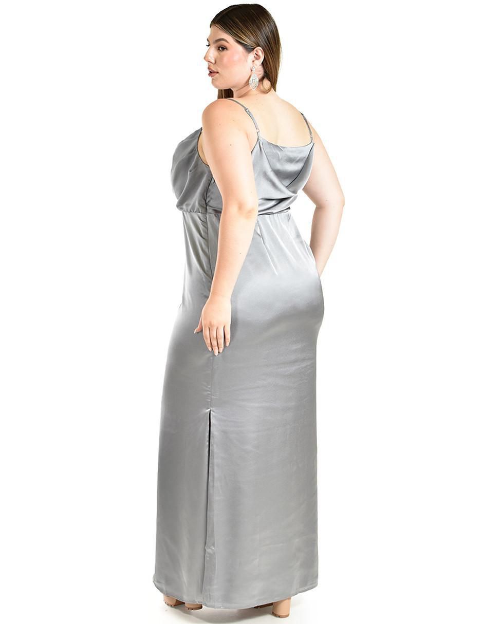 Vestido maxi de fiesta escote Cuadrado