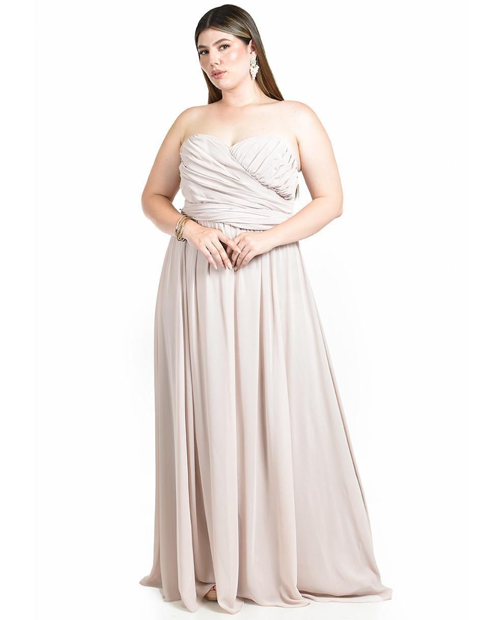 Vestido maxi de fiesta escote Corazón
