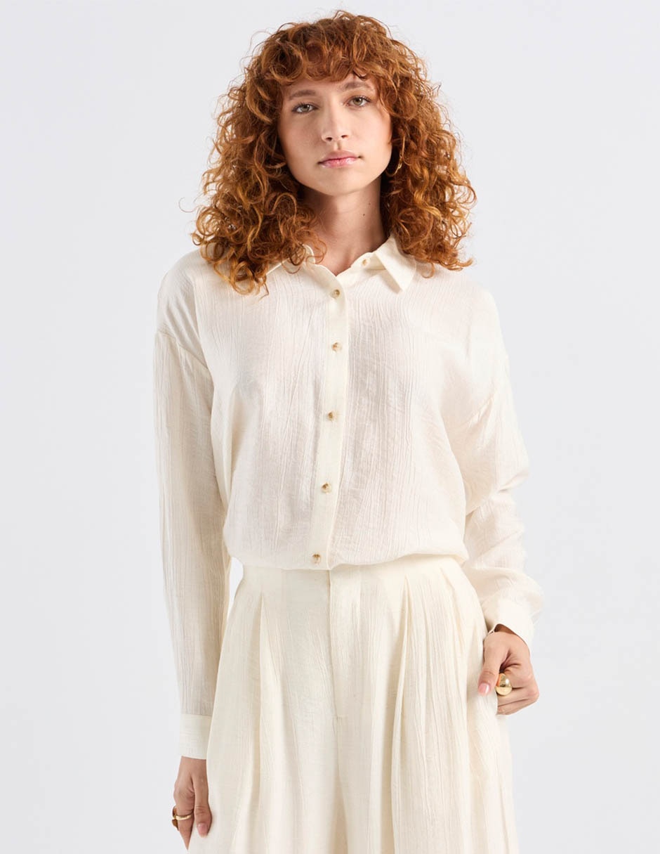 Blusa camisera Kur.Kuma manga larga para mujer