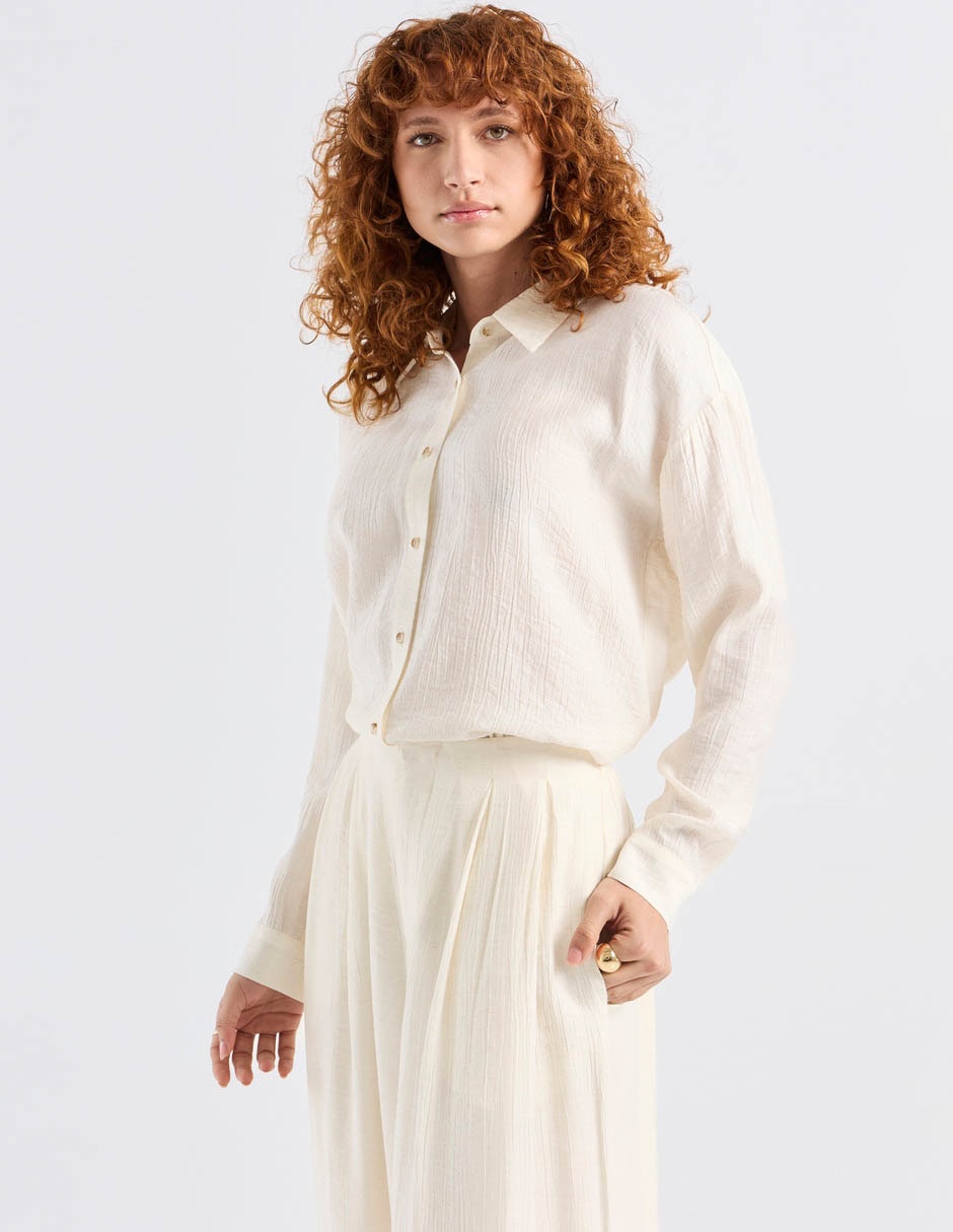 Blusa camisera Kur.Kuma manga larga para mujer