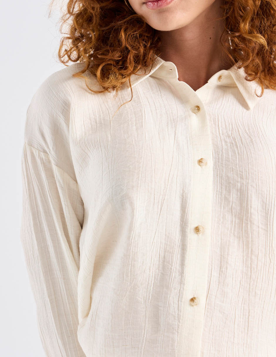 Blusa camisera Kur.Kuma manga larga para mujer