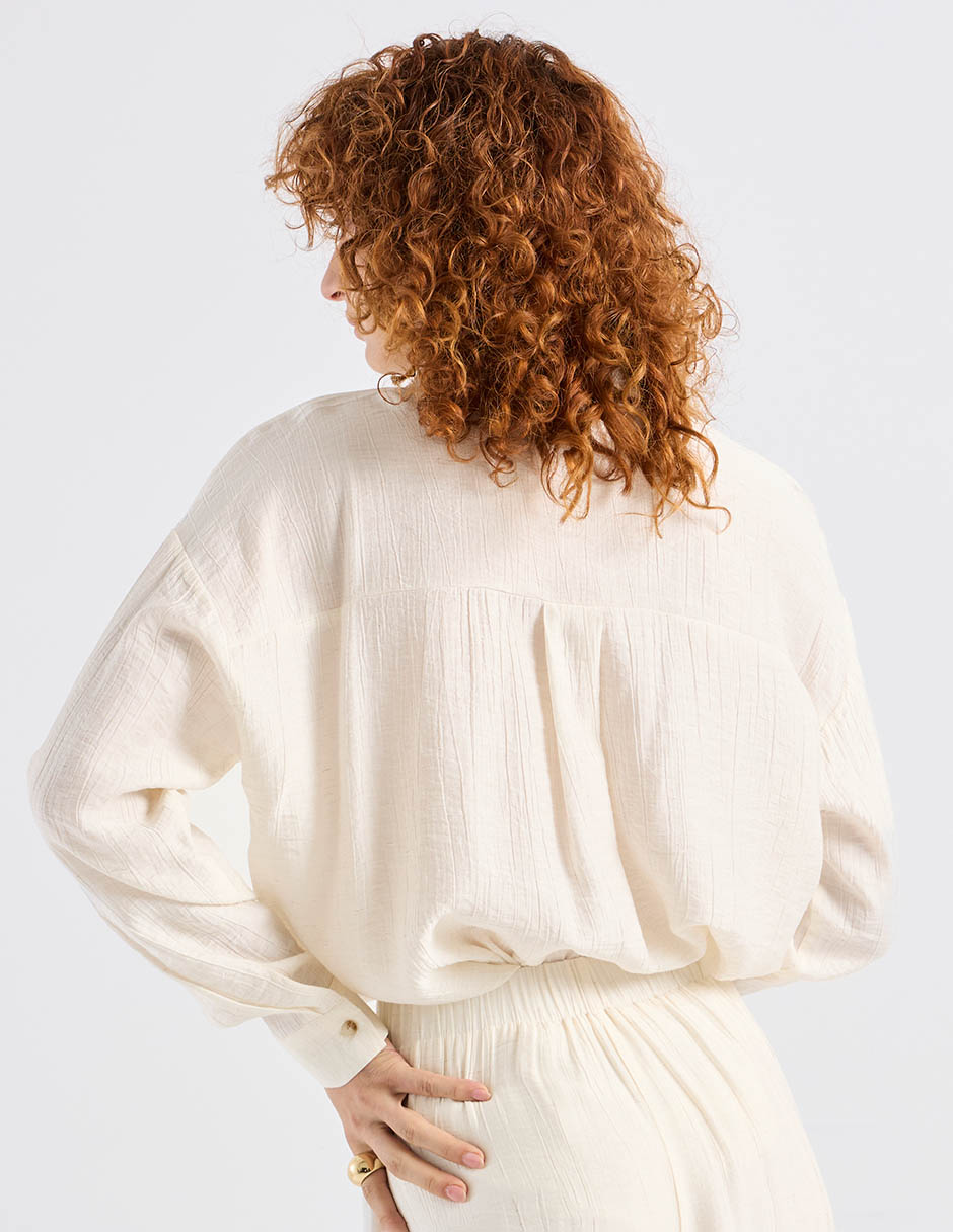 Blusa camisera Kur.Kuma manga larga para mujer