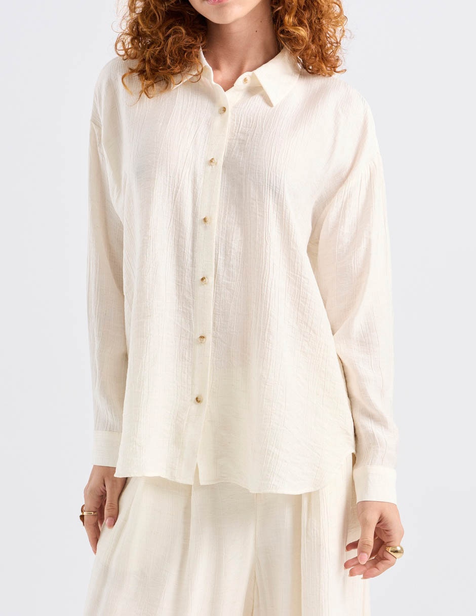 Blusa camisera Kur.Kuma manga larga para mujer
