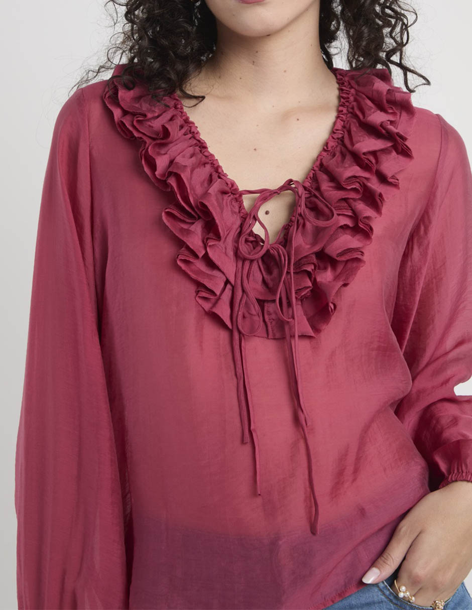 Blusa manga larga para mujer 5