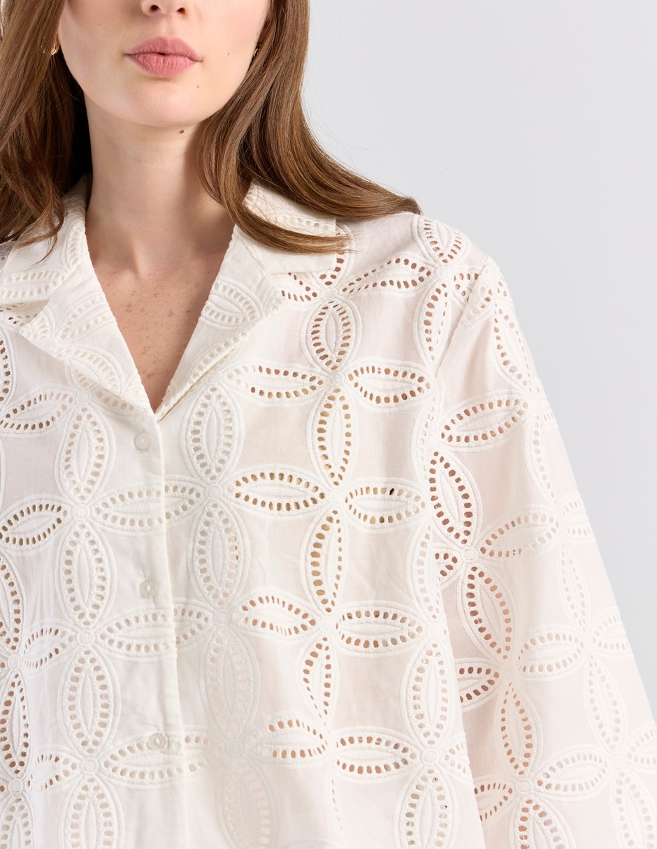 Blusa Kur.Kuma manga 3/4 para mujer
