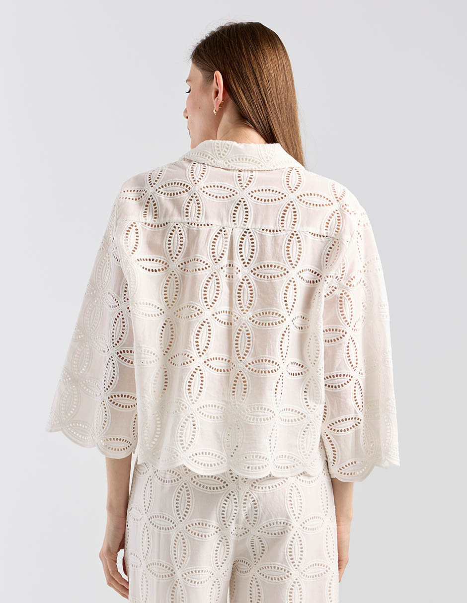 Blusa Kur.Kuma manga 3/4 para mujer