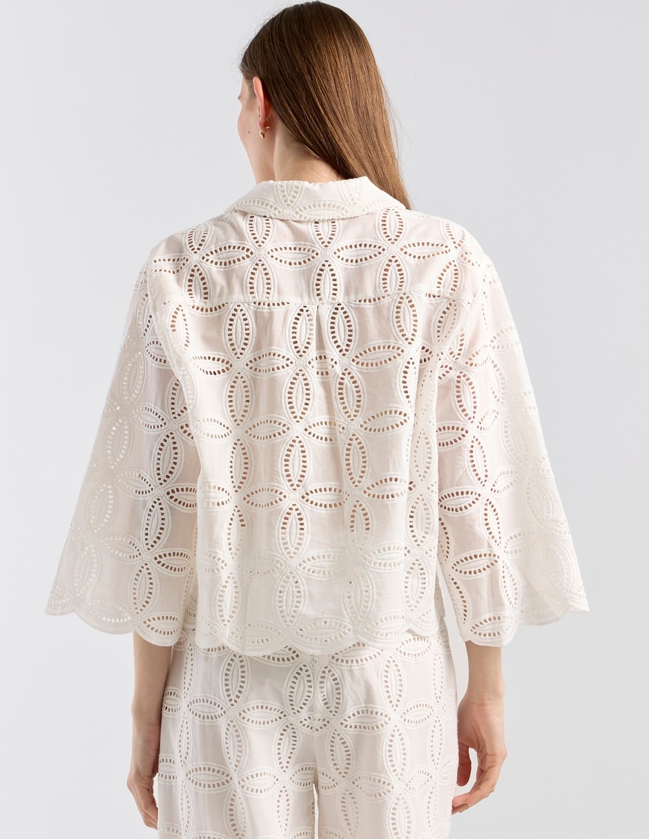 Blusa Kur.Kuma manga 3/4 para mujer