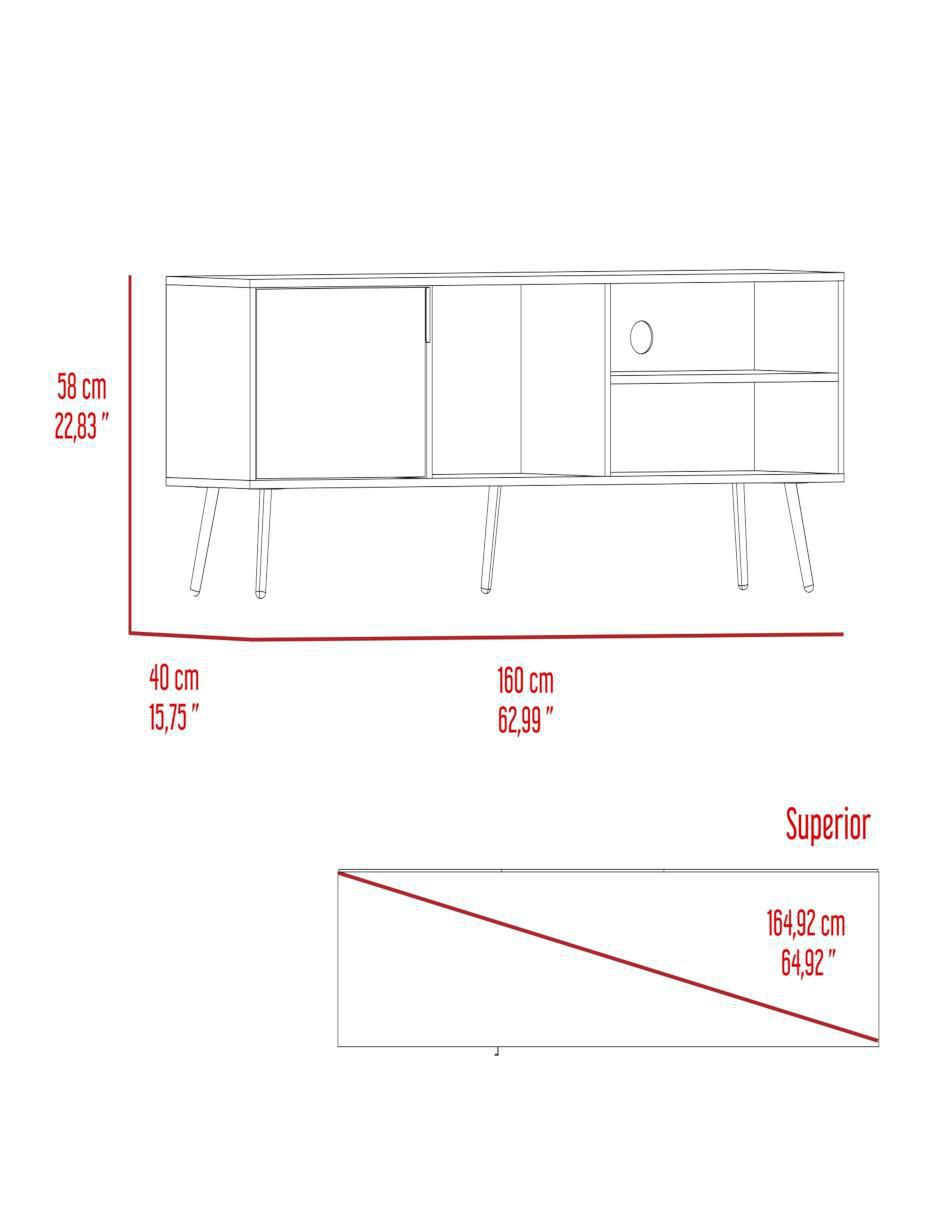 Mueble de TV armable Vulcan de melamina