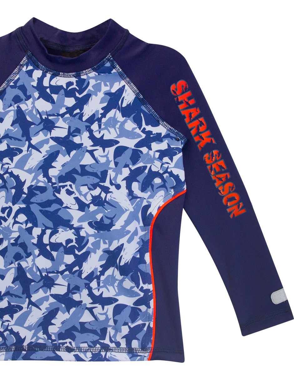 Conjunto wetshirt Sunskin estampado gráfico para niño