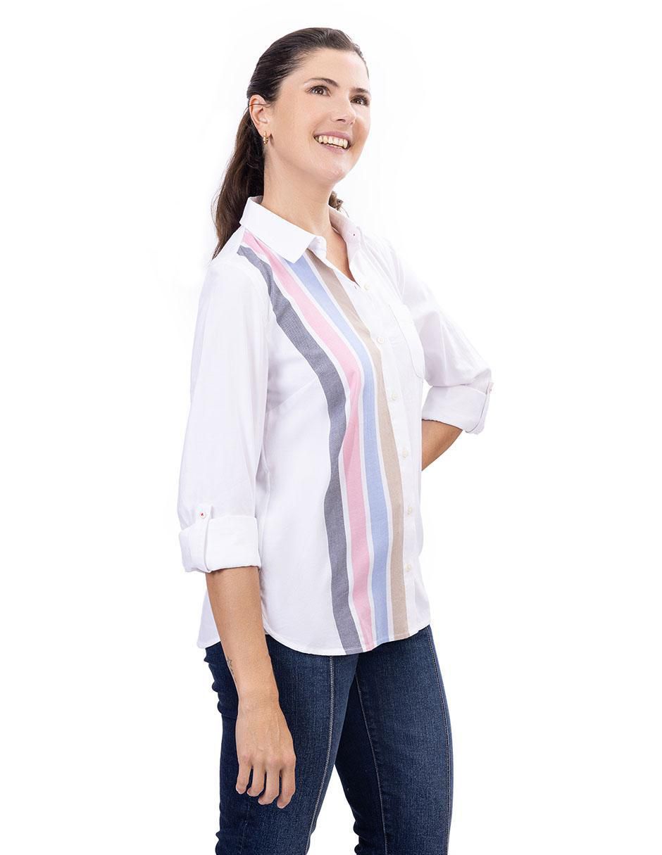 Camisa de algodón manga 3/4 para mujer 4