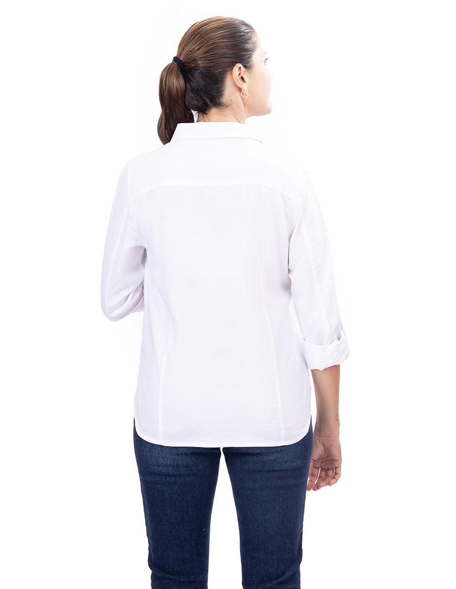 Camisa de algodón manga 3/4 para mujer 5