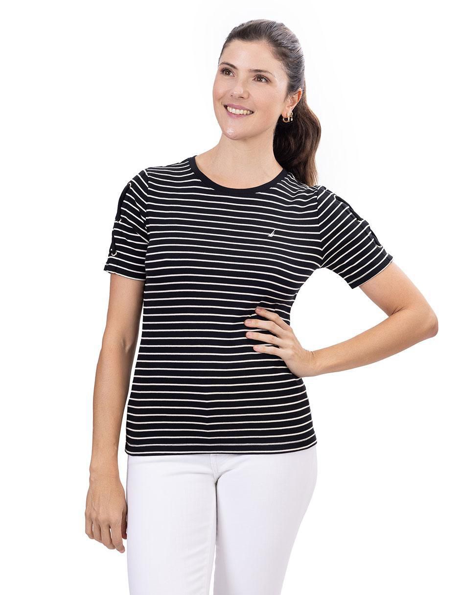 Playera manga corta cuello redondo mujer Playera manga corta cuello redondo mujer