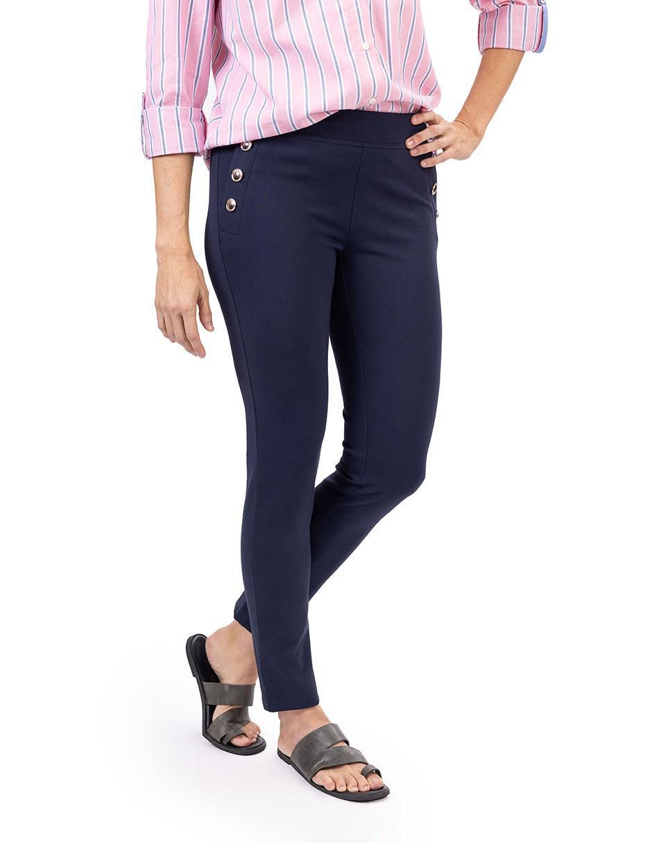 Legging cintura alta con botones para mujer