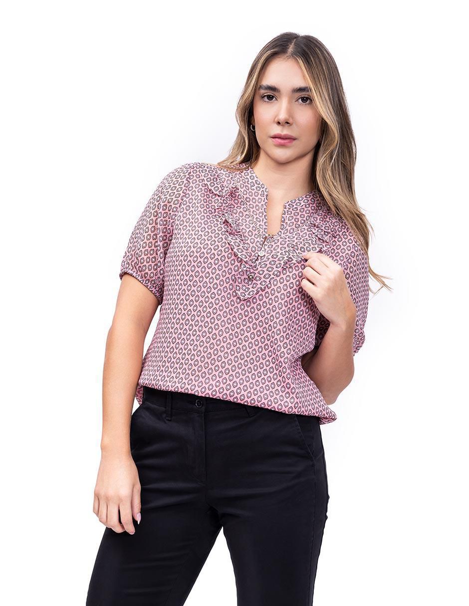 Blusa manga corta para mujer