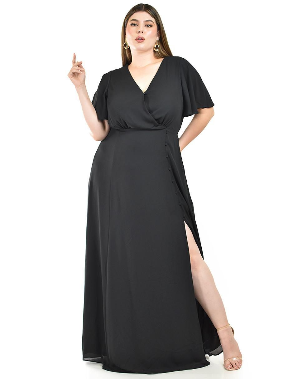 Vestido maxi de fiesta escote V
