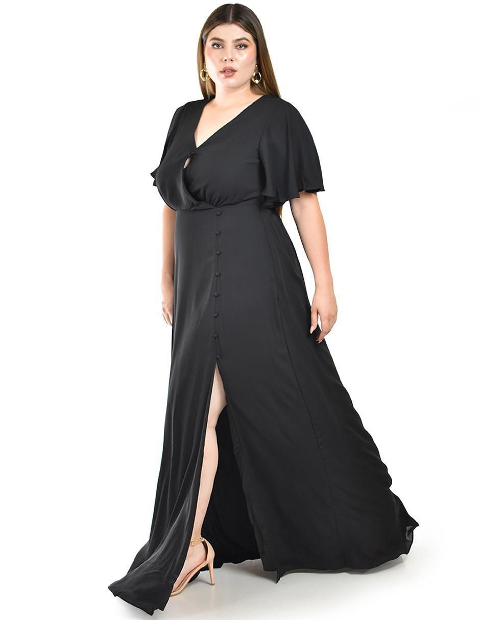 Vestido maxi de fiesta escote V
