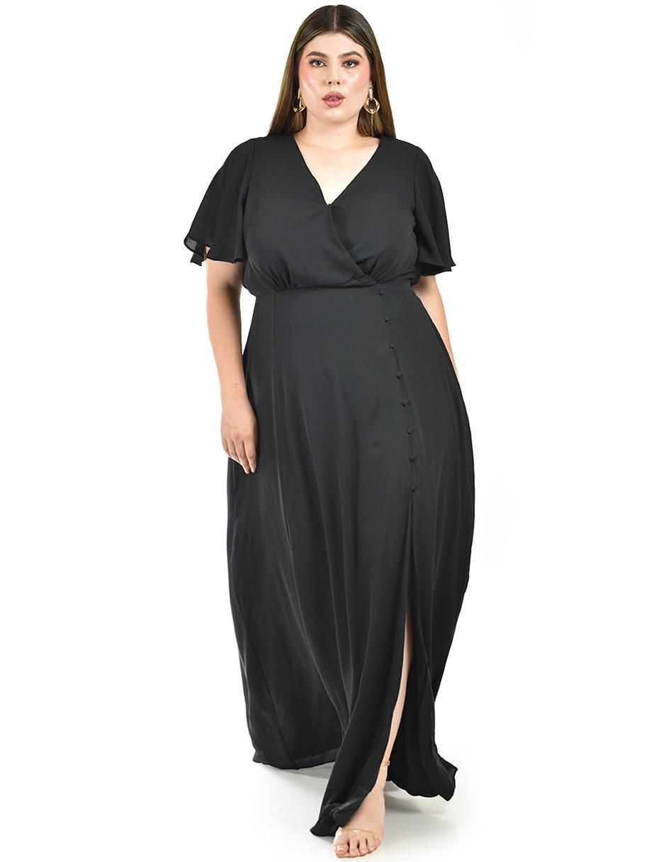 Vestido maxi de fiesta escote V