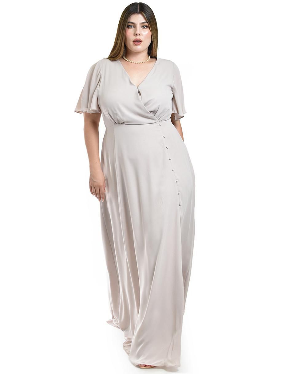 Vestido maxi de fiesta escote V