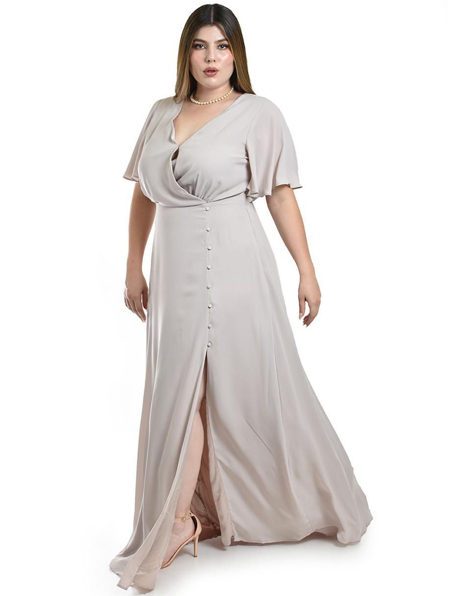Vestido maxi de fiesta escote V 5