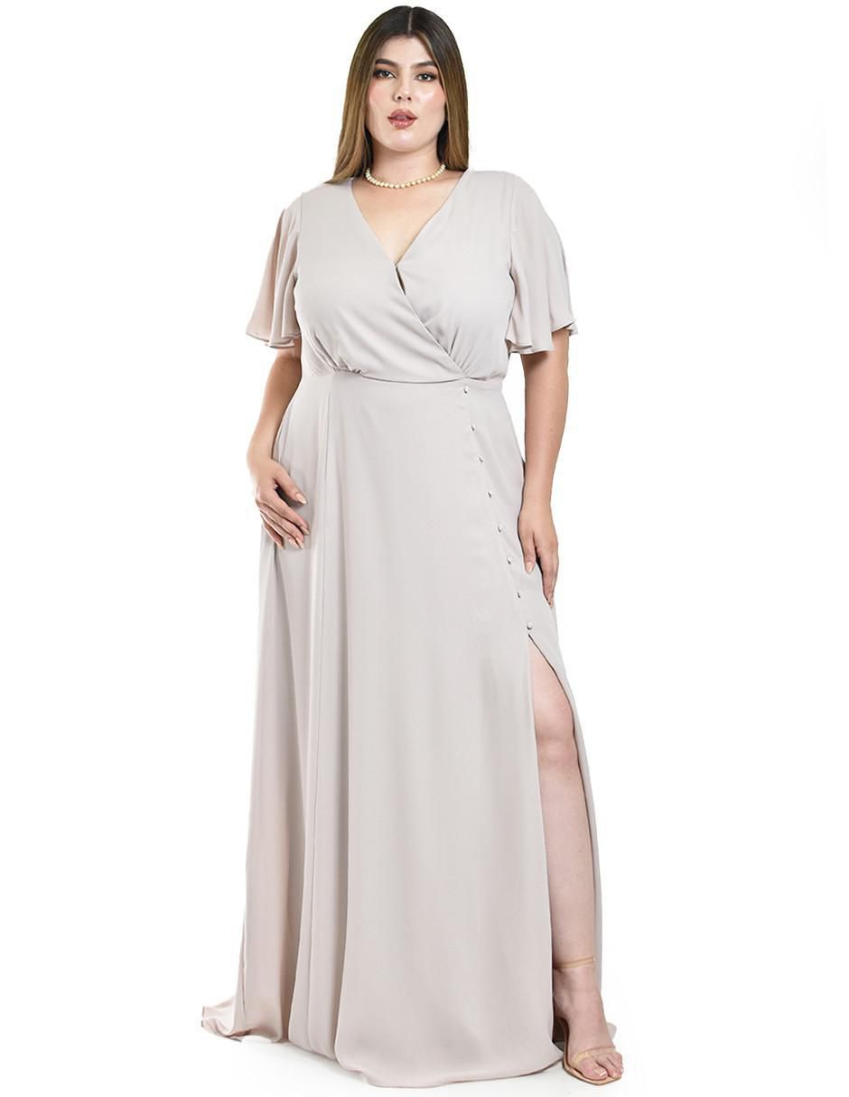 Vestido maxi de fiesta escote V